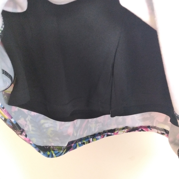 Intro Blue and Pink Tropical Floral Athletic Skort With Tummy Control Panel - Picture 7 of 8